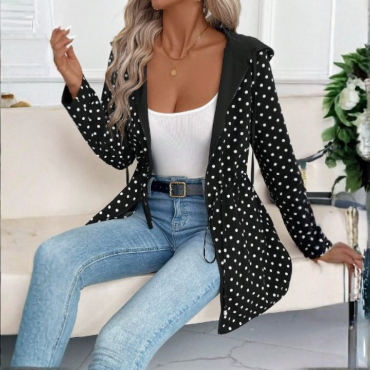 Clara | Dames Hoodie Jas Met Luipaardprint En Ritssluiting