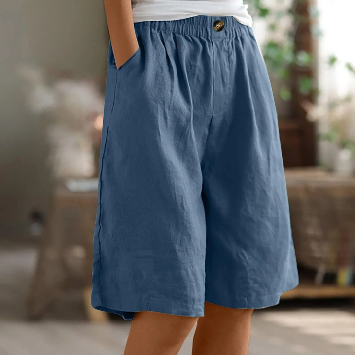 Mariana | Dames Casual Short met Wijde Pijpen en Zakken