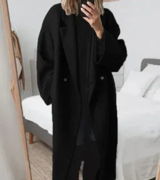 Emma | Dames Oversized Lange Double-Breasted Coat