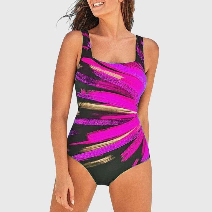 Phoebe | Dames Eénstuk Badpak met Tropische Print