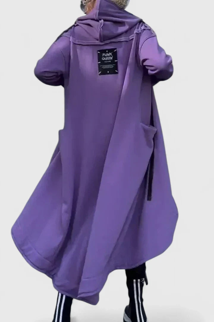 Dames Lange Jurk met Asymmetrische Zoom en Ritssluiting