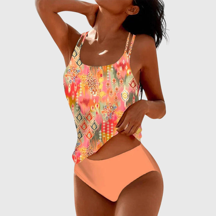 Jessica | Dames Badpak met Ruffles, Gelaagde Rok en V-Hals