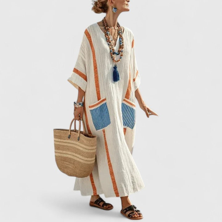 Diana | Dames Boho Maxi Jurk met Zakken