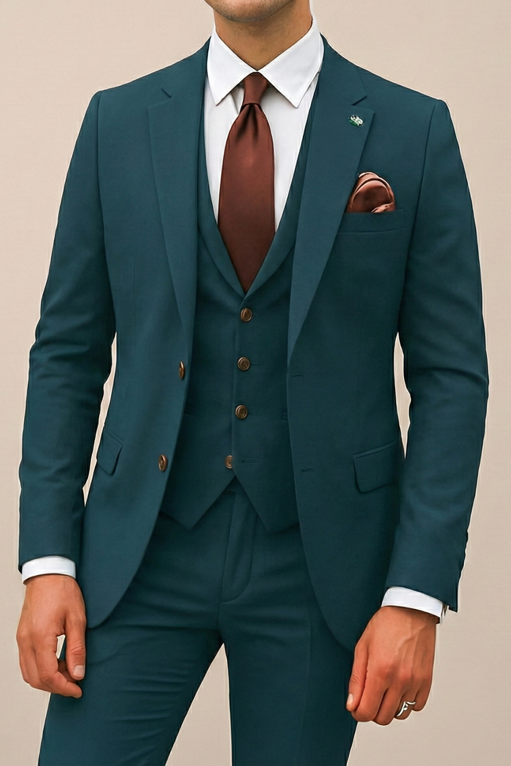 Stephen | Heren elegant driedelig slim fit pak