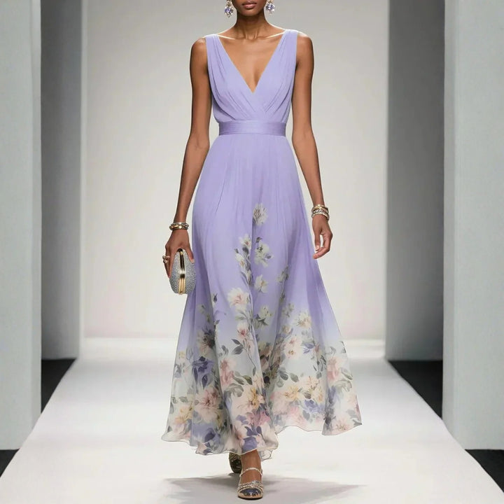 Sophia | Dames Jurk met Bloemenprint voor Bruiloftsgasten