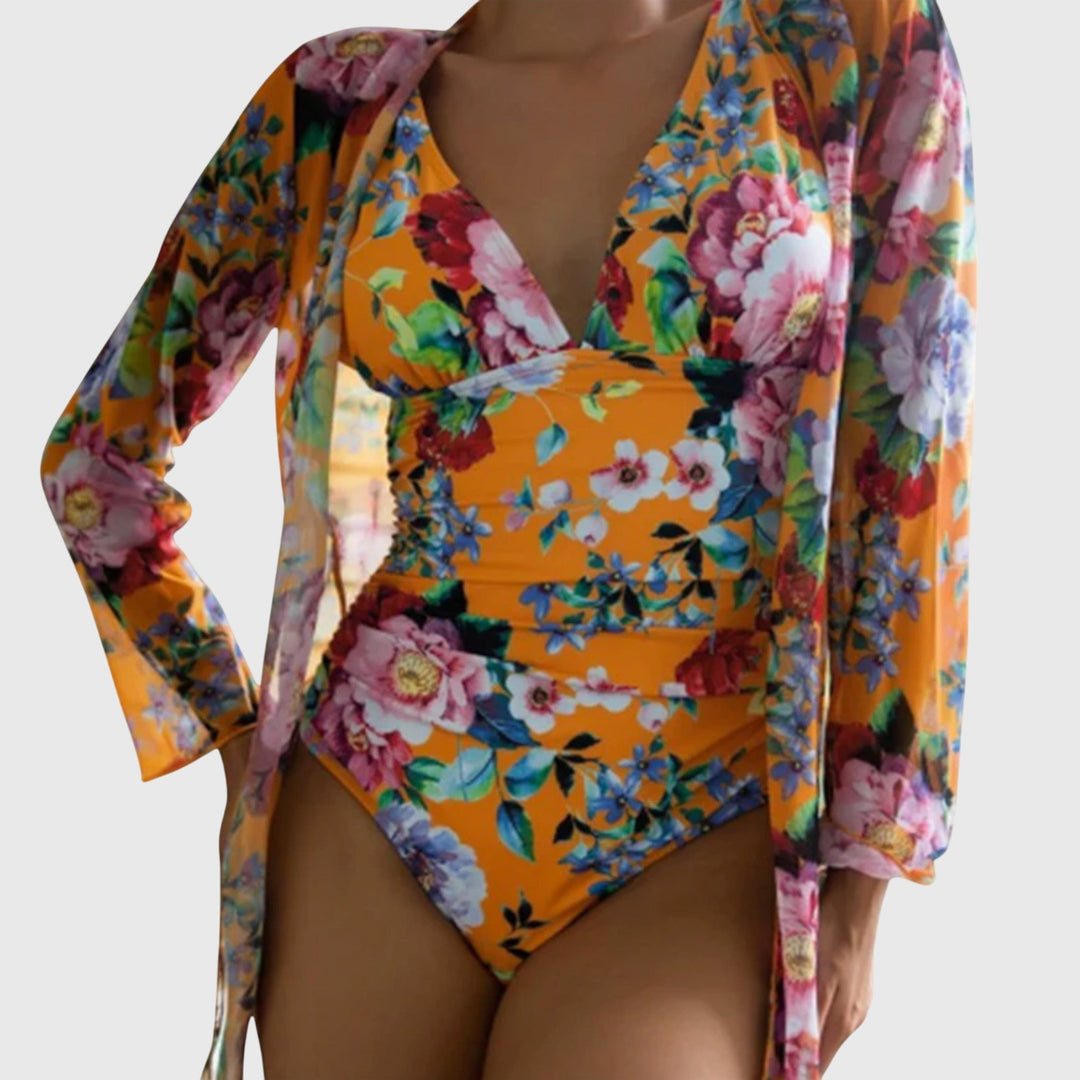 Desiree | Dames Bescheiden Tweedelige Badpak Set met Rok