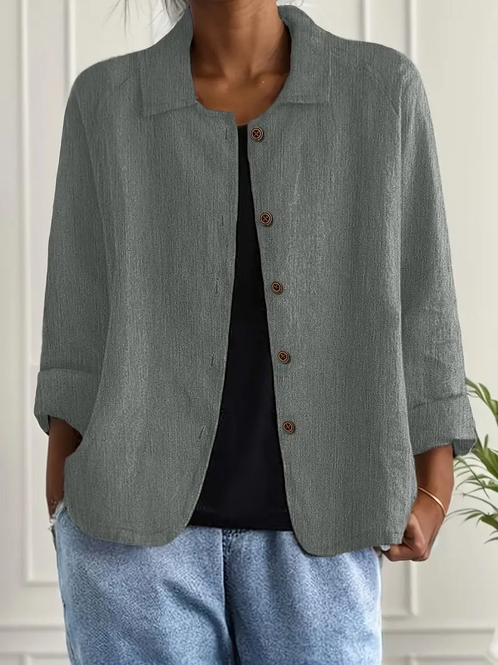 Bella | Dames Casual Lichtgewicht Jas Met Knoopsluiting Aan De Voorkant