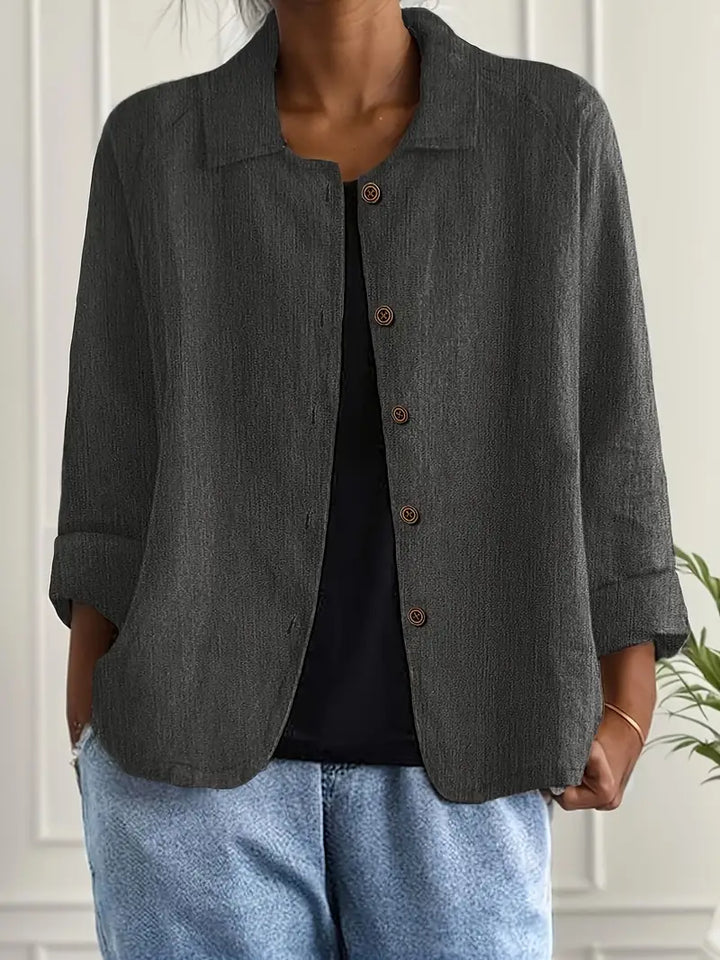 Bella | Dames Casual Lichtgewicht Jas Met Knoopsluiting Aan De Voorkant