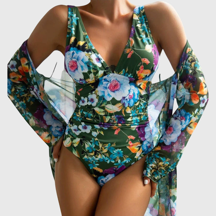Desiree | Dames Bescheiden Tweedelige Badpak Set met Rok