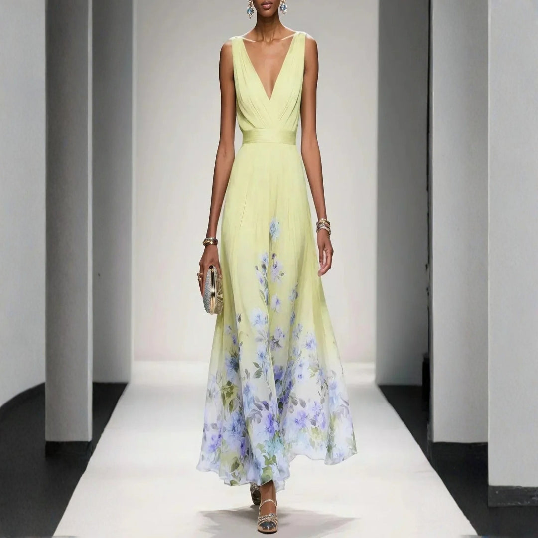 Sophia | Dames Jurk met Bloemenprint voor Bruiloftsgasten