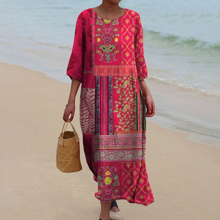 Emma  | Women Ethnic Bohemian Print Maxi Dress