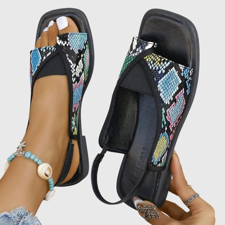 Kailani | Dames Platte Sandalen met Contrastbandjes