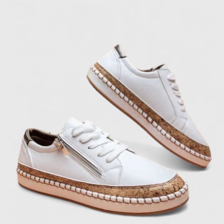 Stevie | Dames Platform Sneakers met Bloemenprint