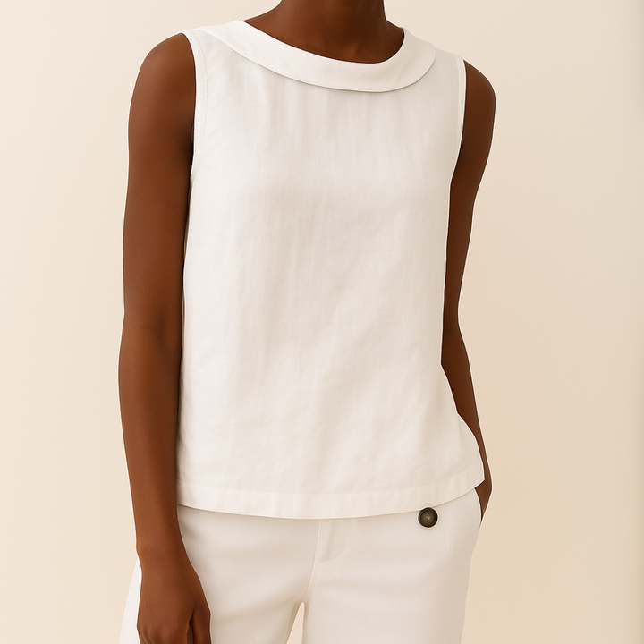 Morgan | Dames Mouwloze Casual Top met Ronde Hals