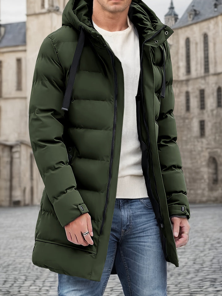 Adam | Heren Hooded Lange Puffer Winterjas