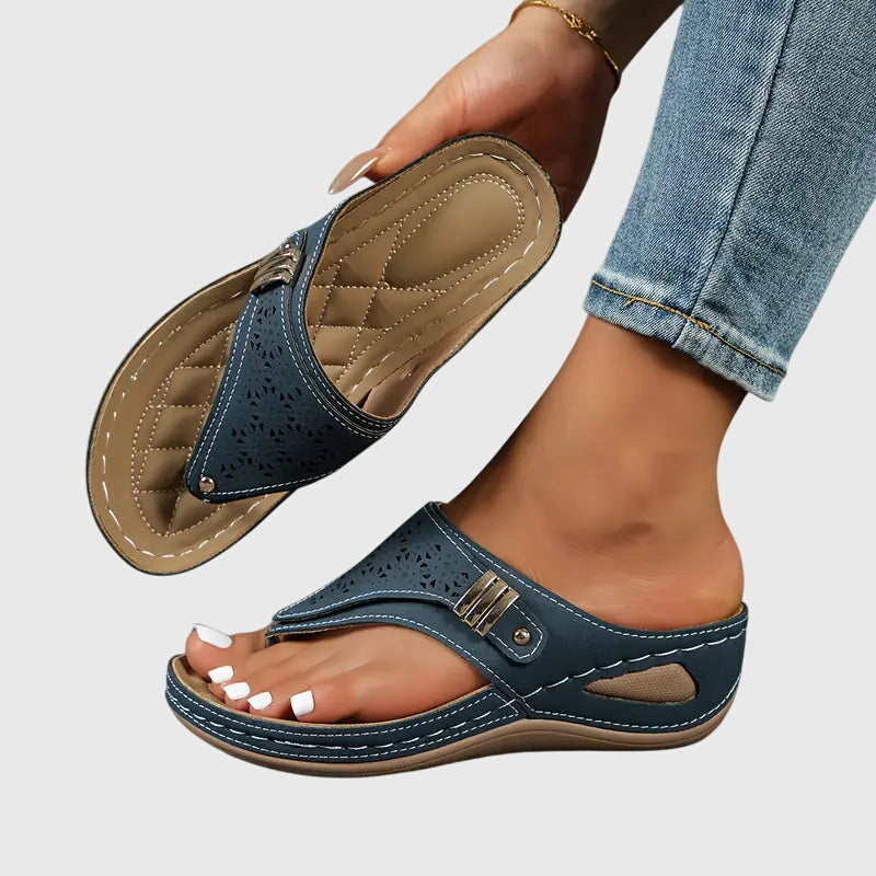 Amelia | Dames instap platte sandalen
