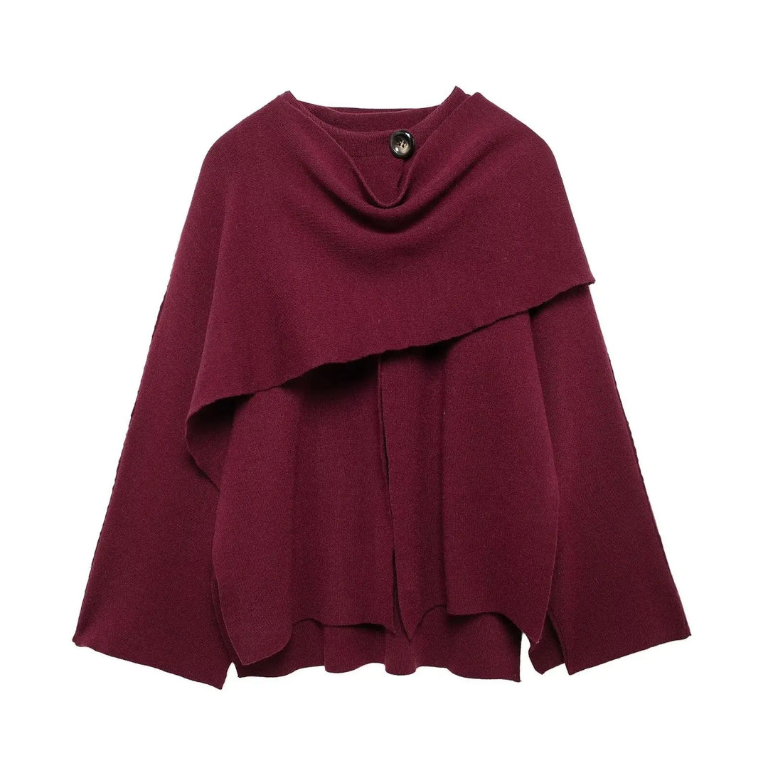 Maya | Dames Elegante Gedrapeerde Cape-Jas