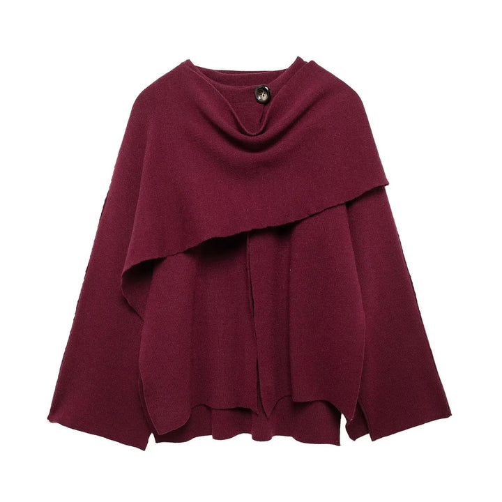 Maya | Dames Elegante Gedrapeerde Cape-Jas