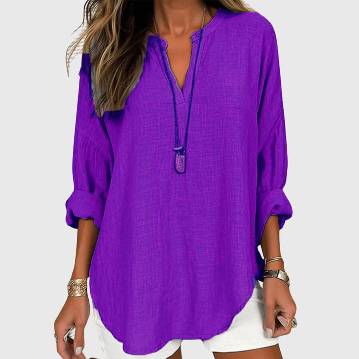 Annalise | Dames Casual Top met Losse Pasvorm en Lange Mouwen
