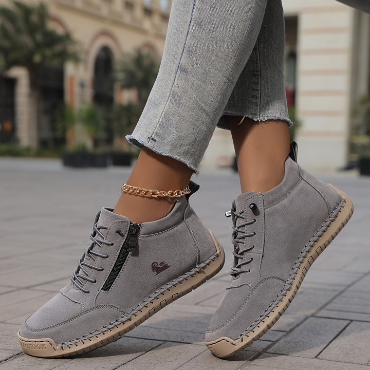Ellis | Dames Casual Schoenen met Ritssluiting en Veters