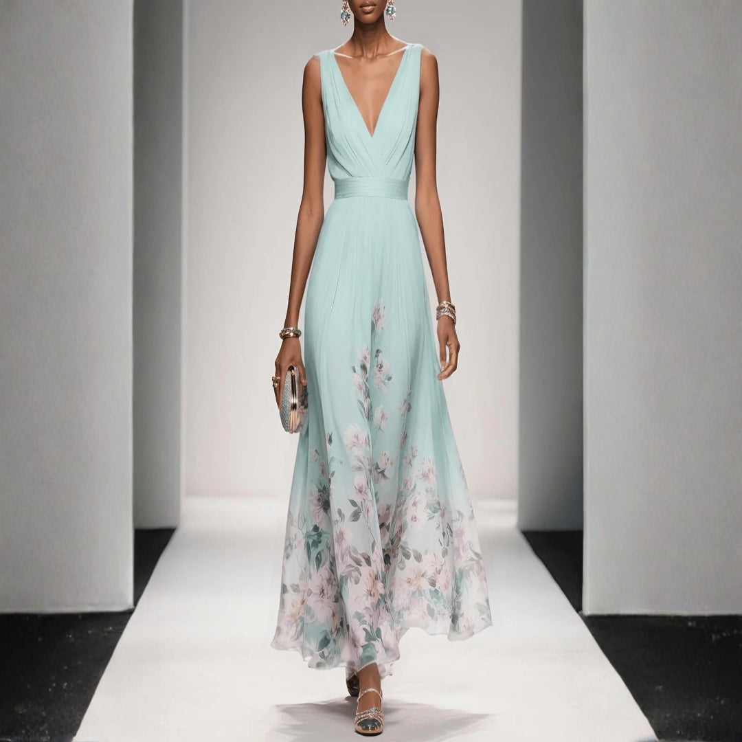 Sophia | Dames Jurk met Bloemenprint voor Bruiloftsgasten