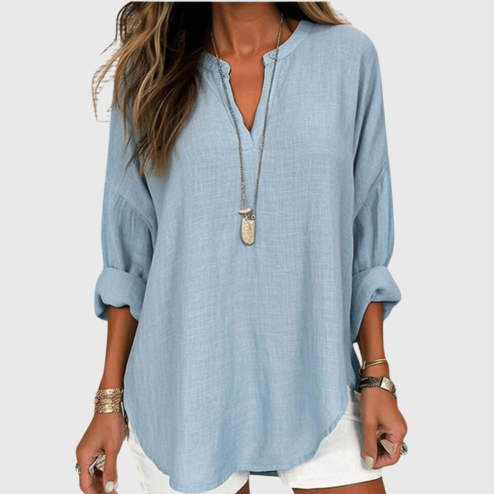 Annalise | Dames Casual Top met Losse Pasvorm en Lange Mouwen