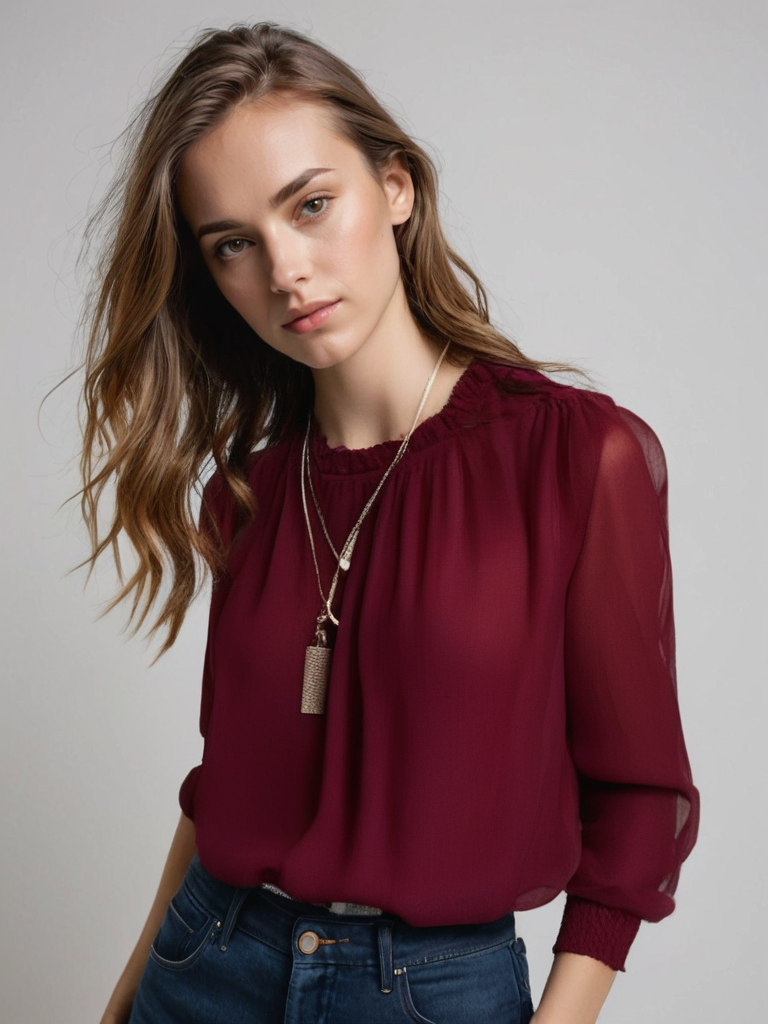 Elsie | Women Elegant Long Sleeve Ruffle Blouse