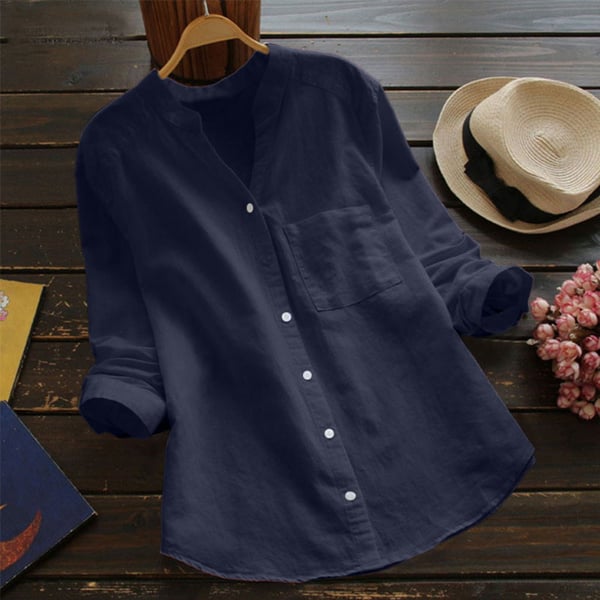Dahlia | Dames Relaxed Fit Knopen Shirt Blouse
