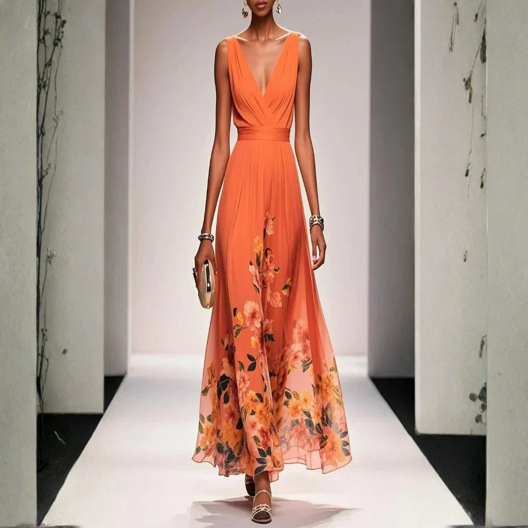 Sophia | Dames Jurk met Bloemenprint voor Bruiloftsgasten