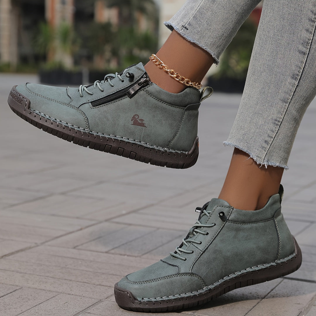 Ellis | Dames Casual Schoenen met Ritssluiting en Veters