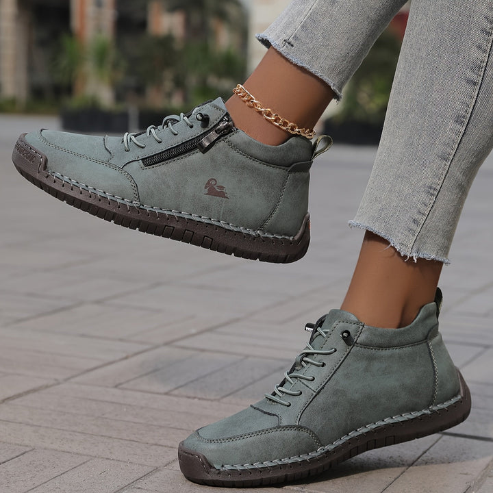 Ellis | Dames Casual Schoenen met Ritssluiting en Veters