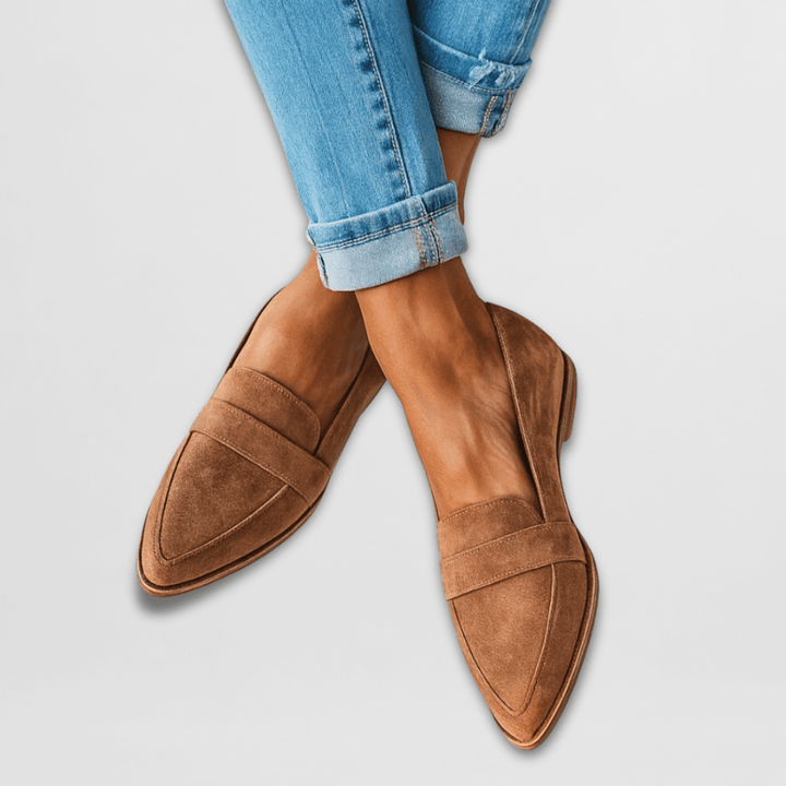 Paige | Dames elegante comfortabele puntige loafers