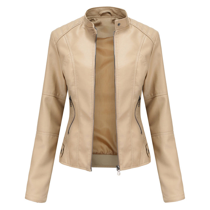 Jocelyn | Dames Klassiek Biker Jacket met Staande Kraag