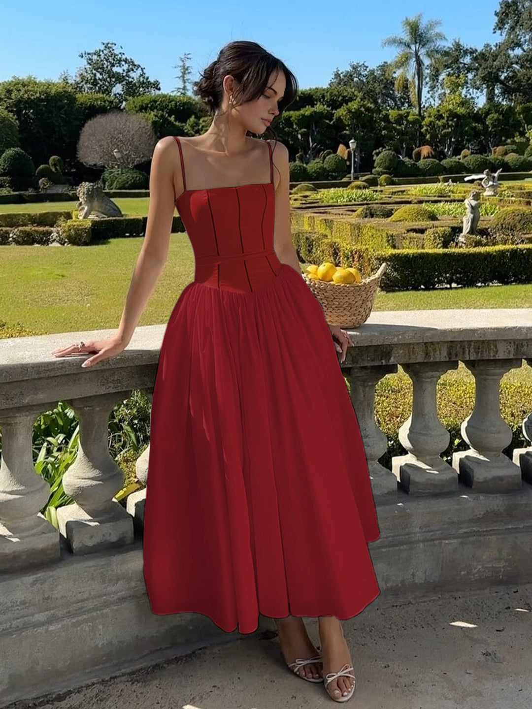 Bailey | Elegante Corset Midi-jurk voor Vrouwen als Bruidsgast