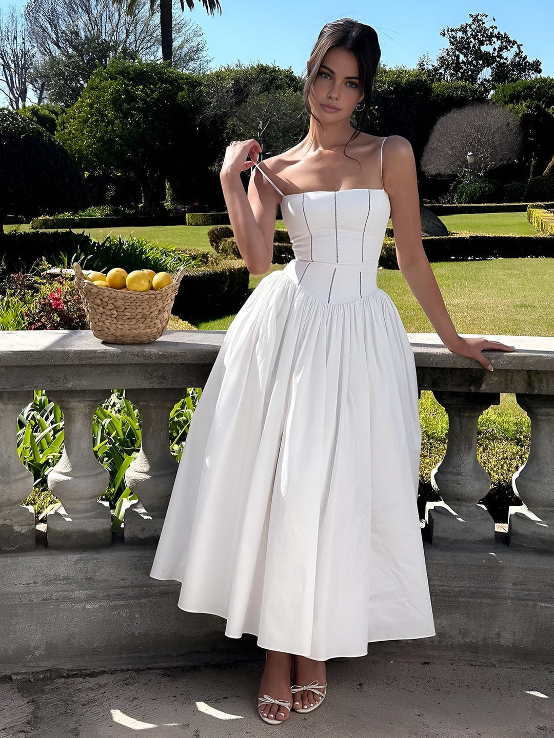 Bailey | Elegante Corset Midi-jurk voor Vrouwen als Bruidsgast