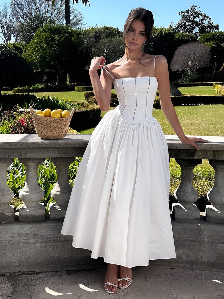 Bailey | Elegante Corset Midi-jurk voor Vrouwen als Bruidsgast