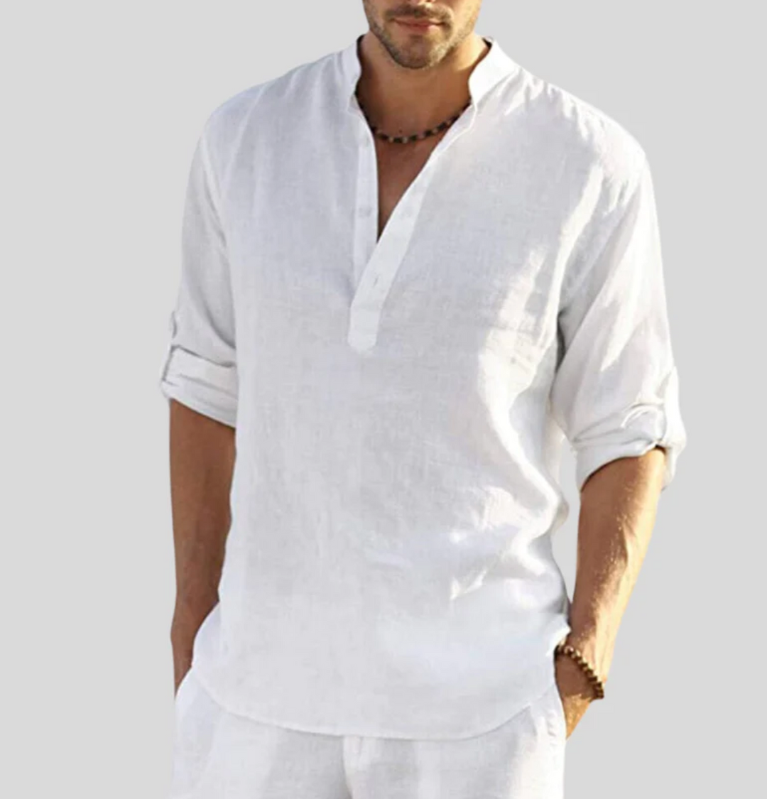 Mark | Men Casual Button Placket Long Sleeve Shirt
