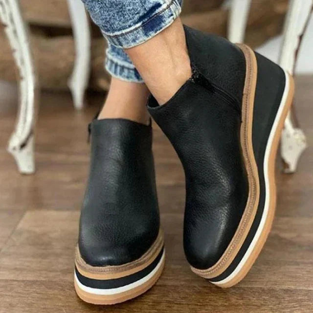 Josie | Dames orthopedische platform enkellaarsjes