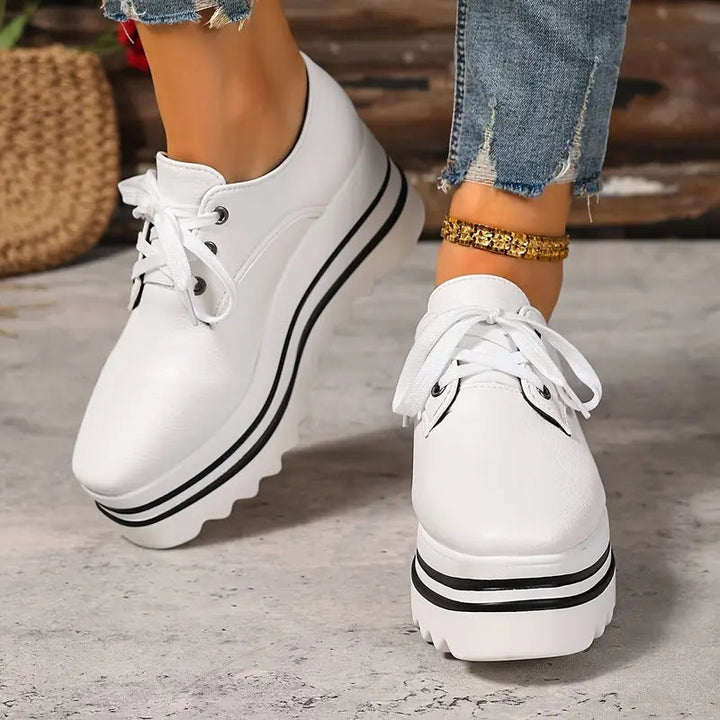 Emma | Dames Plateau Lace-Up Sneakers