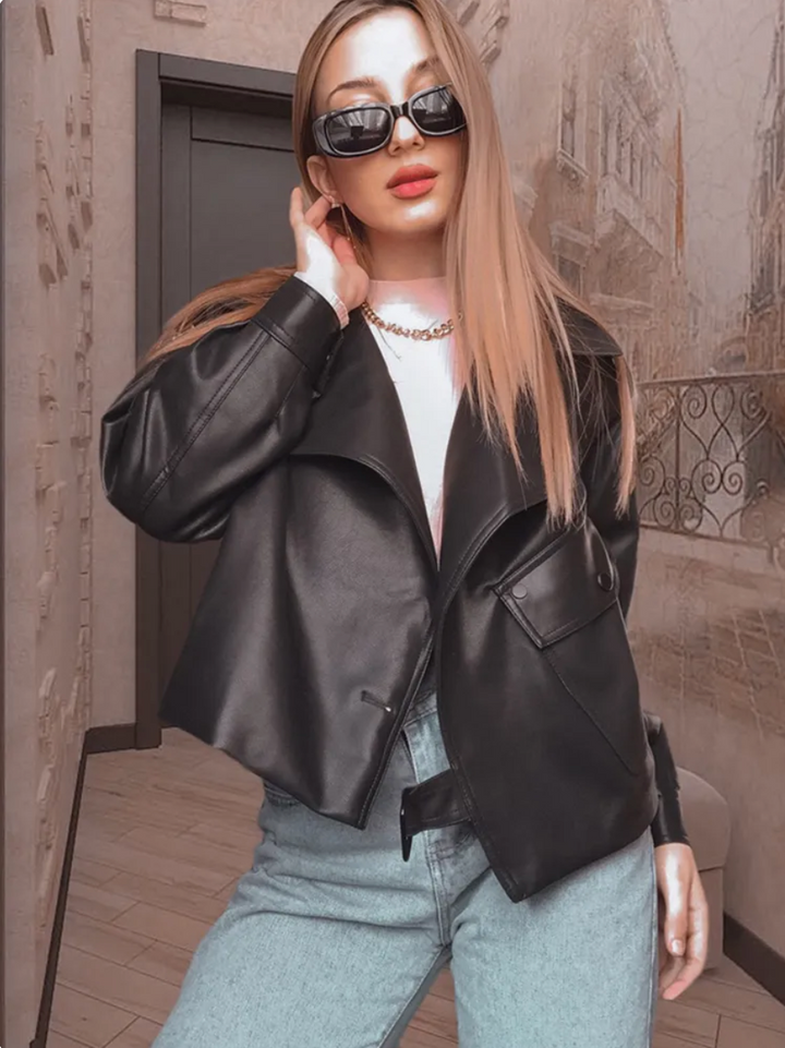 Athena | Dames Cropped Double Breasted Blazer met Tailleband