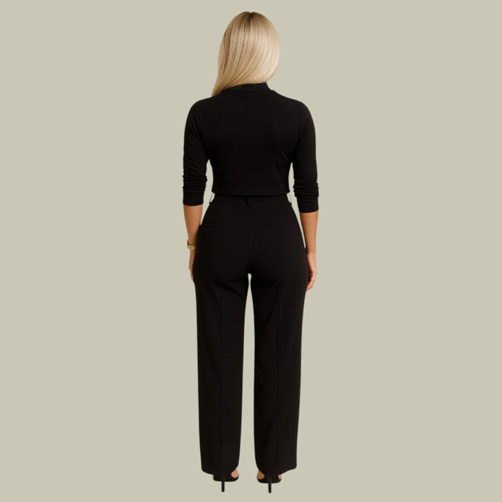 Nora | Dames Trendy Cropped Top en Broek Set