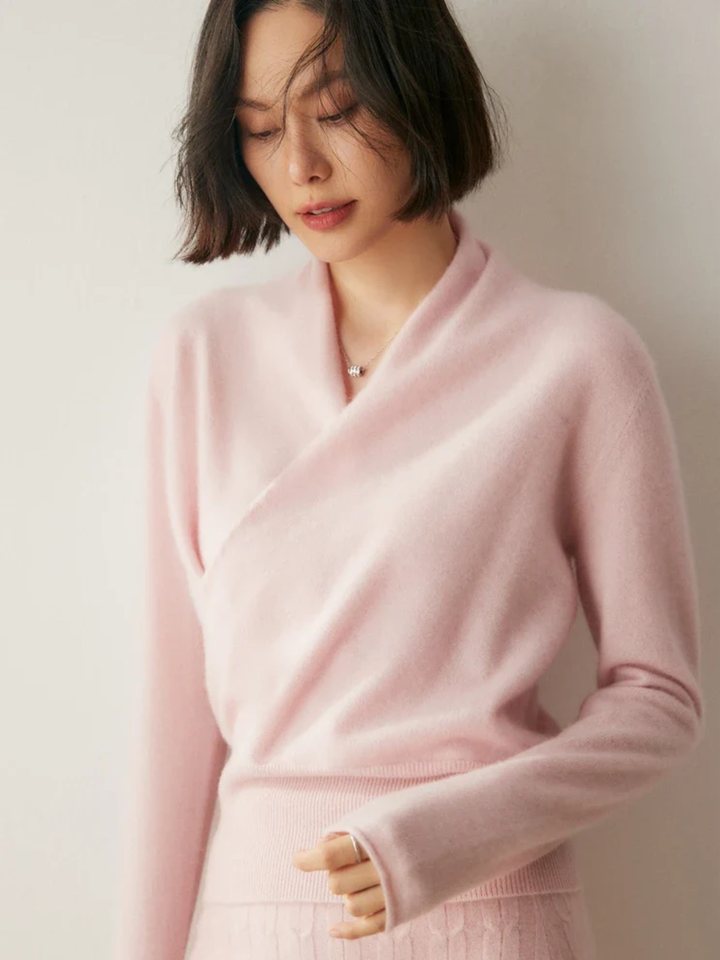 Elsa | Dames Elegante Wikkel- en Overslag Chic Trui