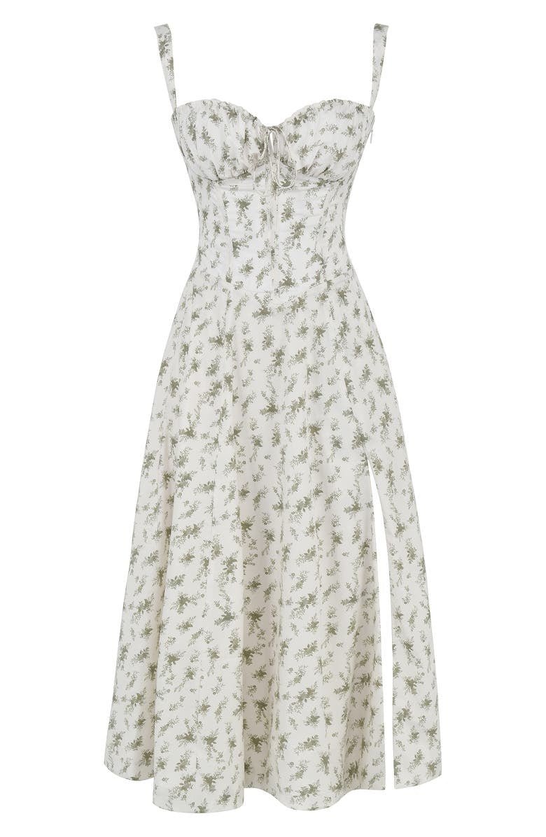 Valentina | Dames Midi-jurk met Korset en Vloeiende Rok