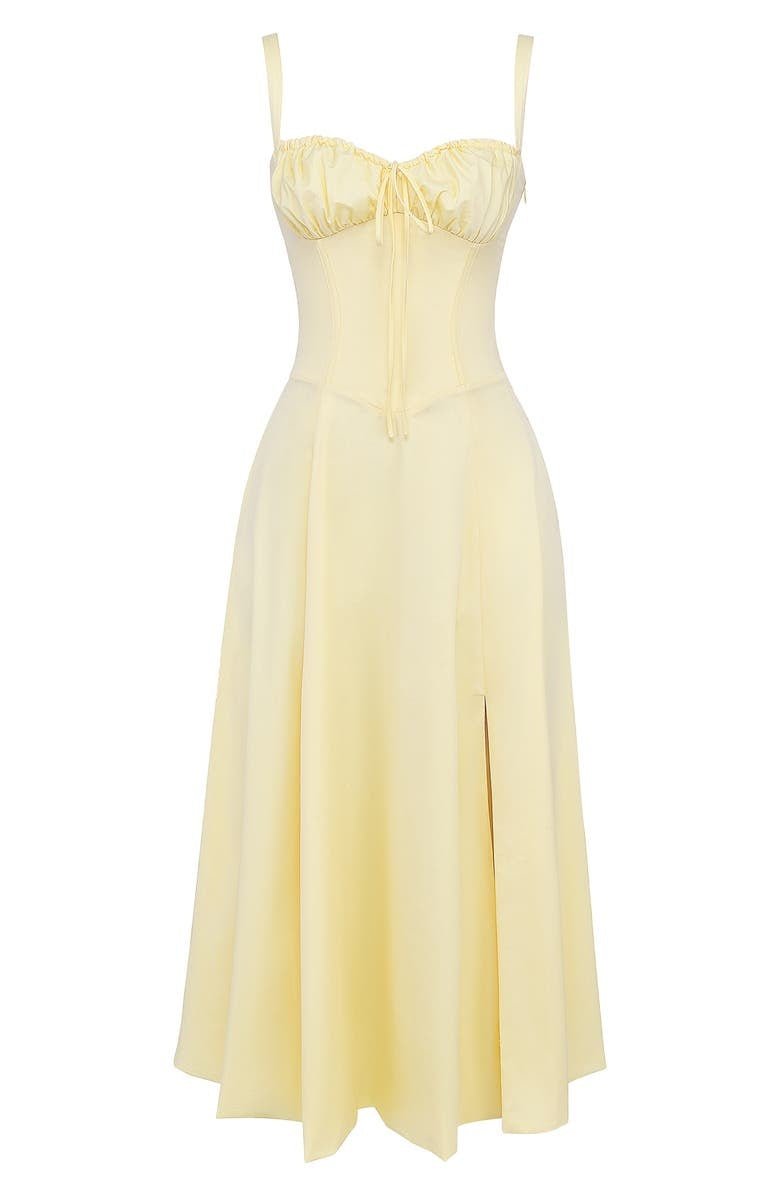 Valentina | Dames Midi-jurk met Korset en Vloeiende Rok