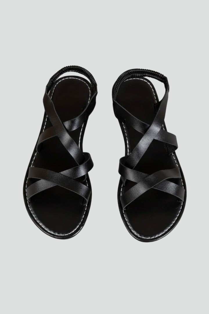 Adaline | Dames Platte Sandalen met Criss-Cross Bandjes