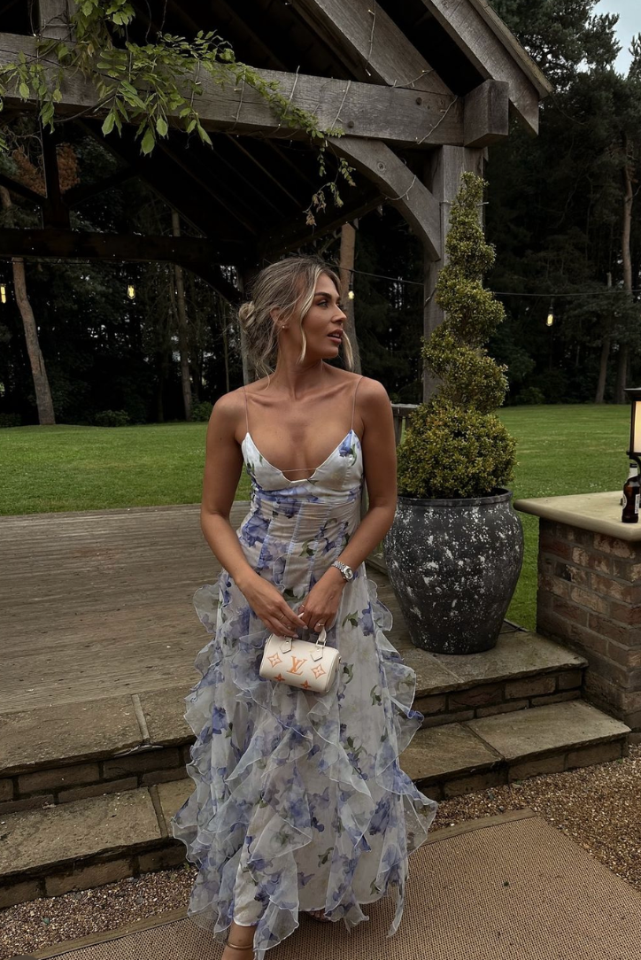 Viola | Dames Zomer Bloemen Cut-Out Maxi Jurk