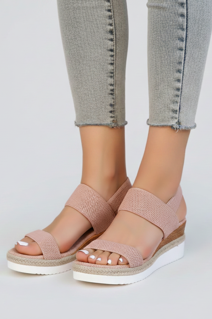 Sara | Dames Sandalen met Verhoogde Zool en Stretch-Pasvorm