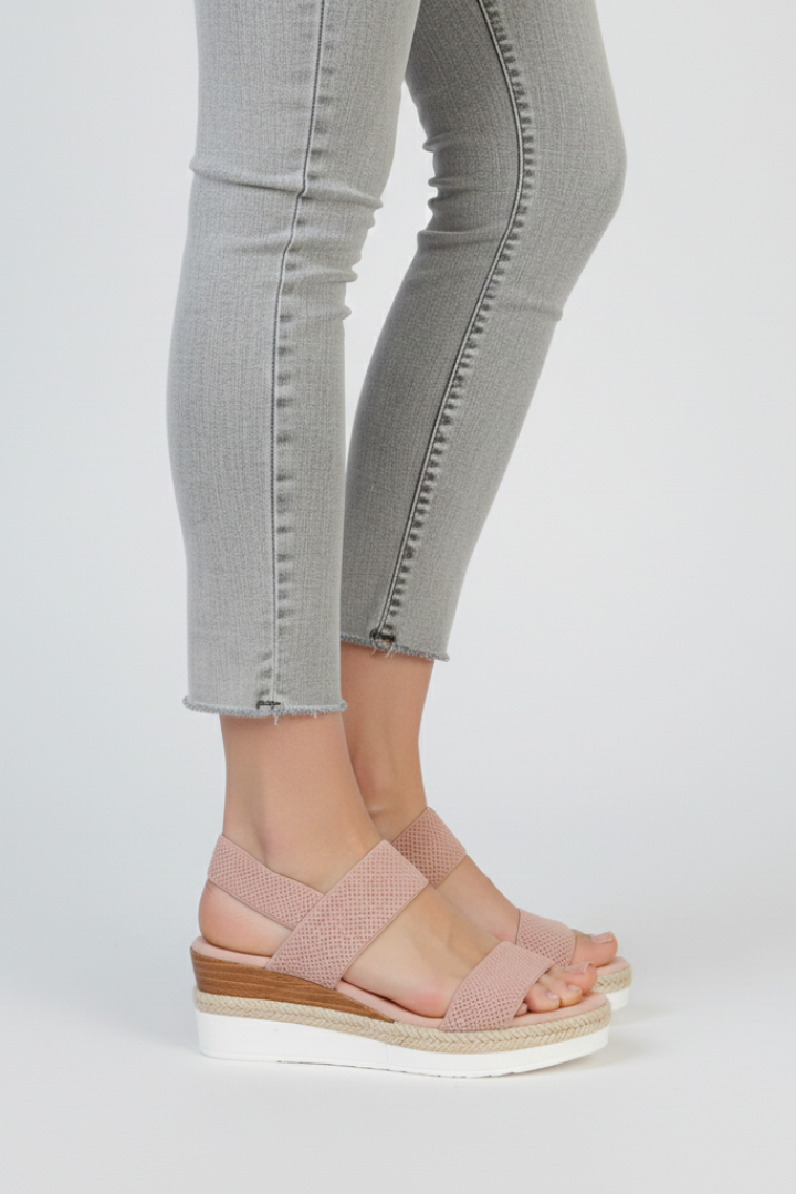 Sara | Dames Sandalen met Verhoogde Zool en Stretch-Pasvorm
