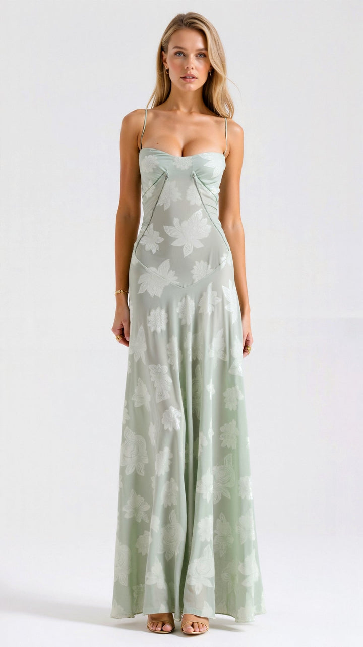 Grace | Dames Bruiloft Gast Jurk Bustier Maxi Jurk