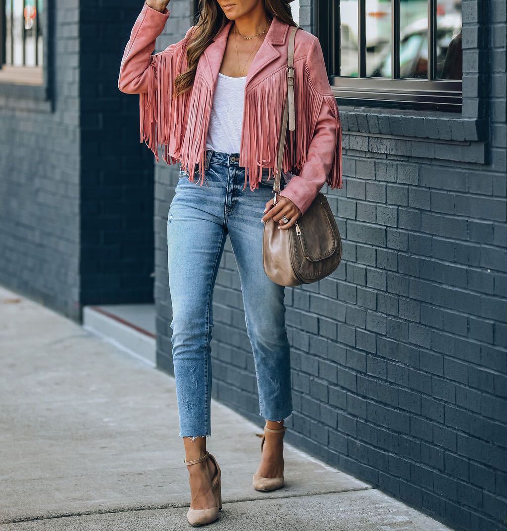 Addison | Dames Party Jacket met Fringe Details